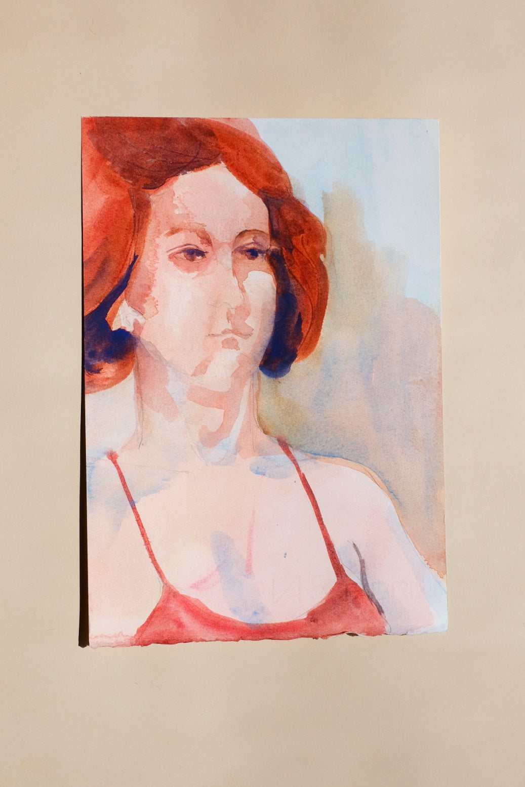 Louise Cadillac Watercolor - Female Portrait