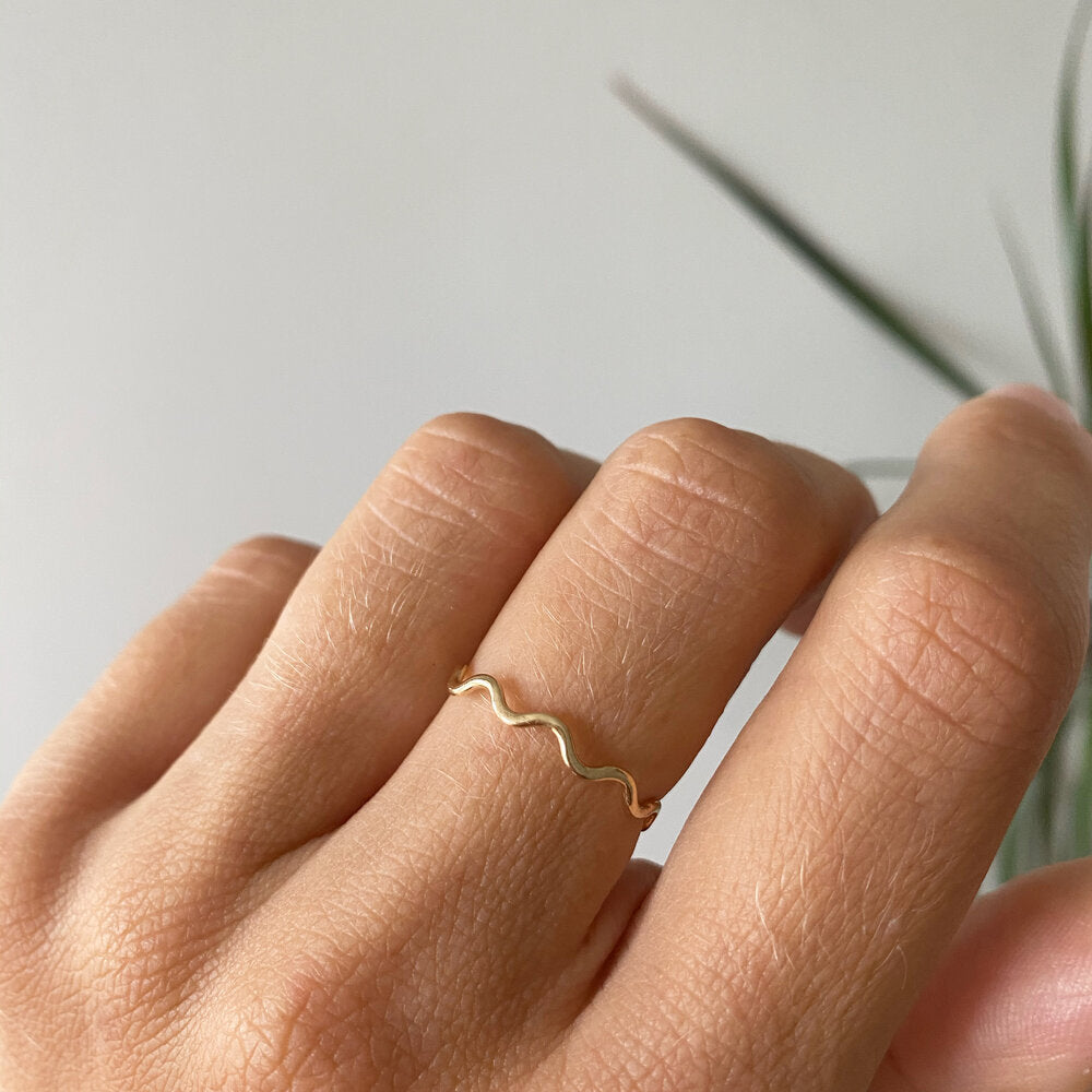 Goldeluxe - Ripple Stacking Ring | 14k Gold Fill