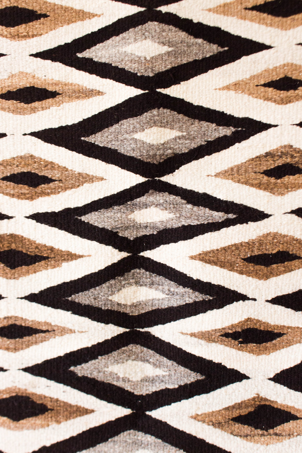 Brown + Grey Navajo Diamond Pattern Textile