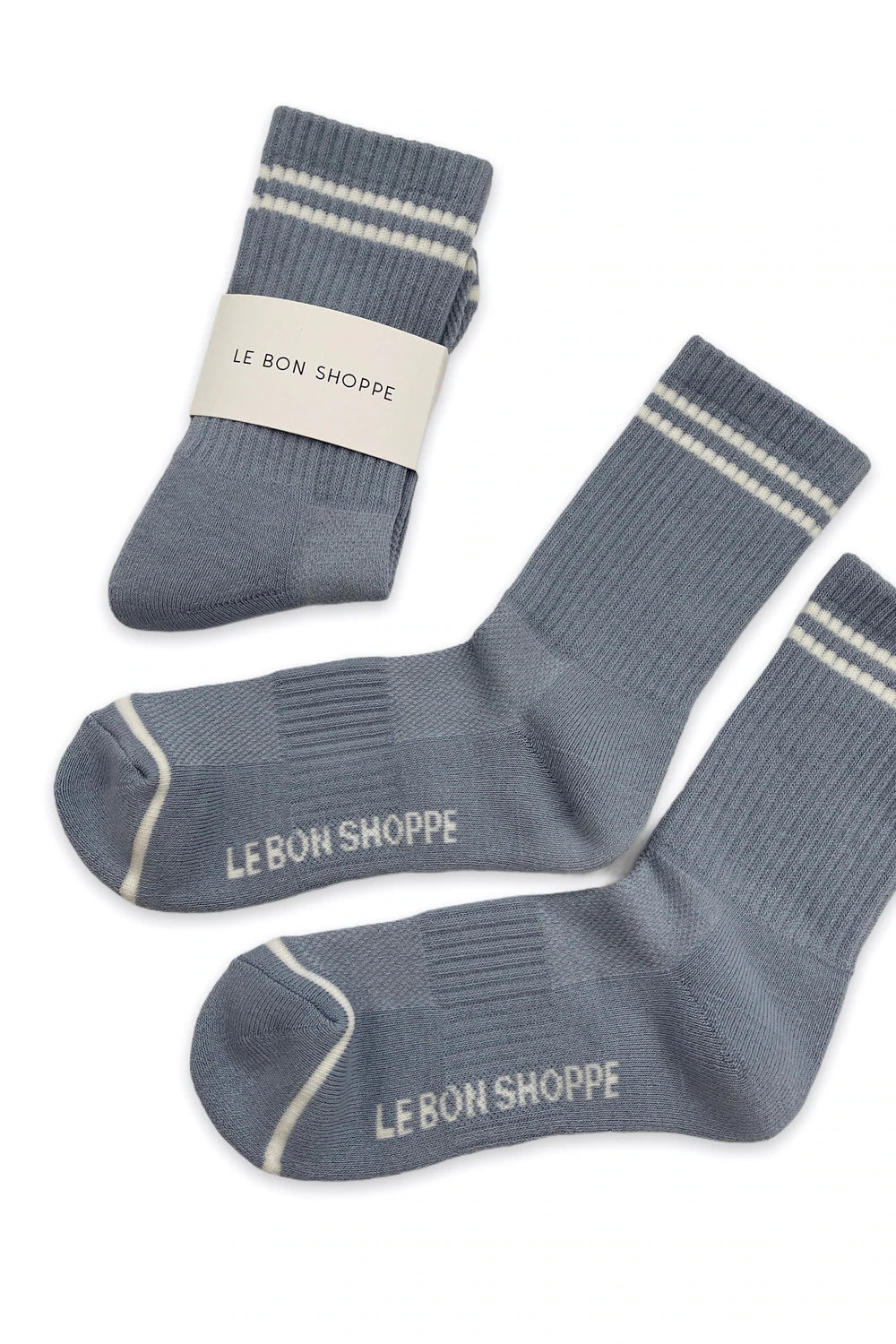 Le Bon Shoppe - Boyfriend Socks - Blue Grey