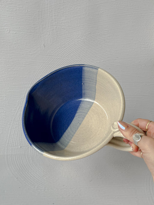 Blue & Cream Speckled Ceramic Bowl