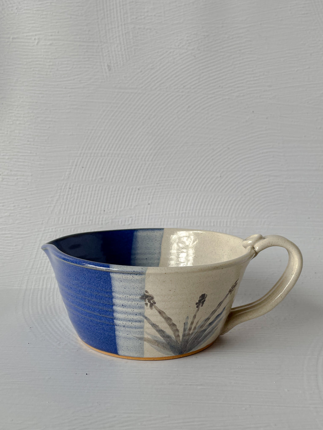 Blue & Cream Speckled Ceramic Bowl