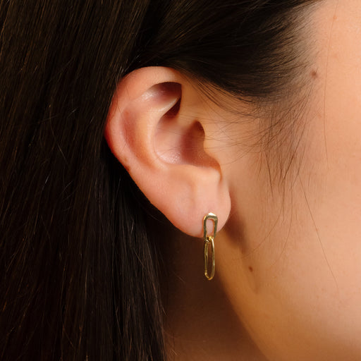 Goldeluxe - Mini Dewdrop Earrings - Brass