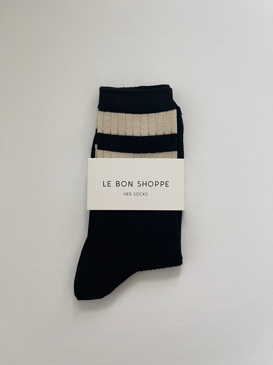 Le Bon Shoppe - Her Socks - Varsity - Black