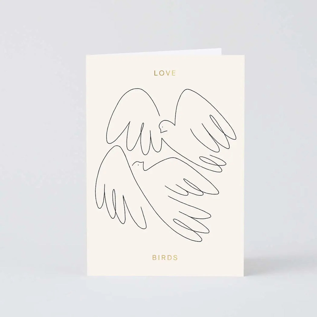 Wrap - ‘Love Birds’ Greetings Card