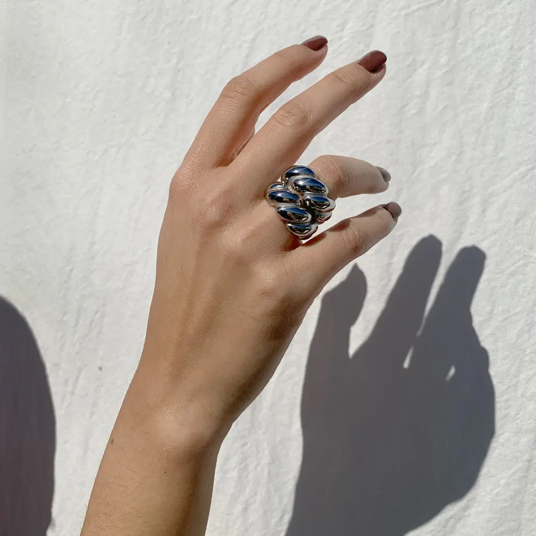 Out Of Office - Cloud Ring - Silver