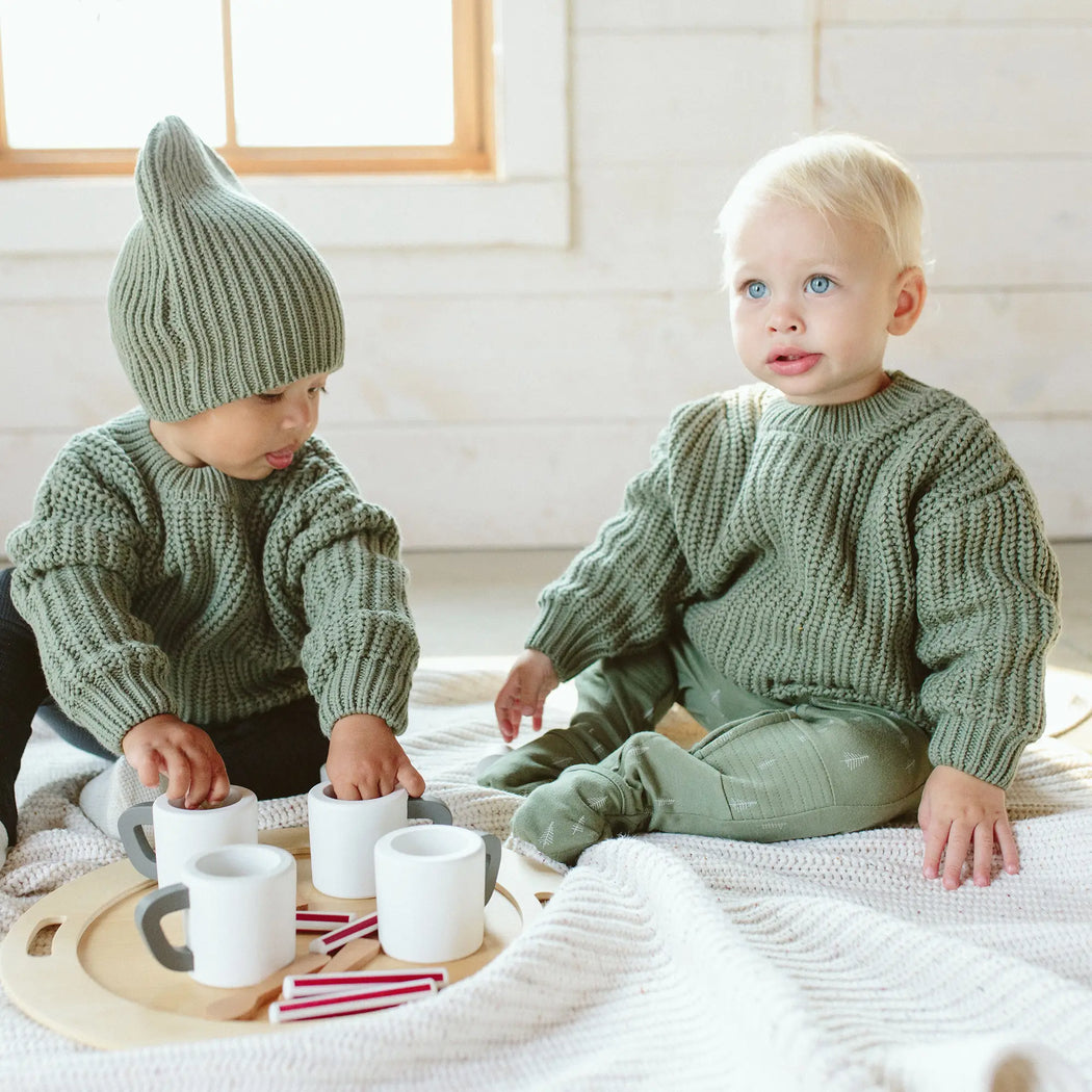 Goumi Kids - Knit Oversized Sweater - Noble Fir