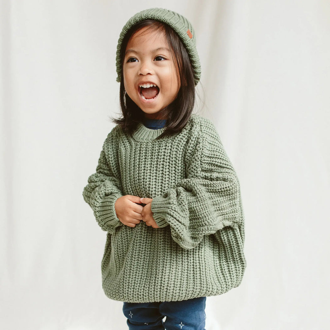 Goumi Kids - Knit Oversized Sweater - Noble Fir