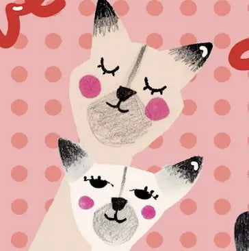 Carolyn Suzuki - Porcelain Kitties Love Card
